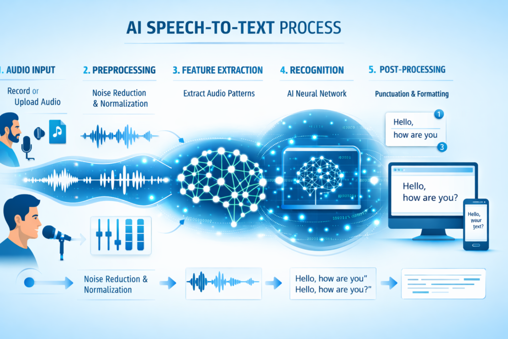 How Speech to Text Works (Step-by-Step)