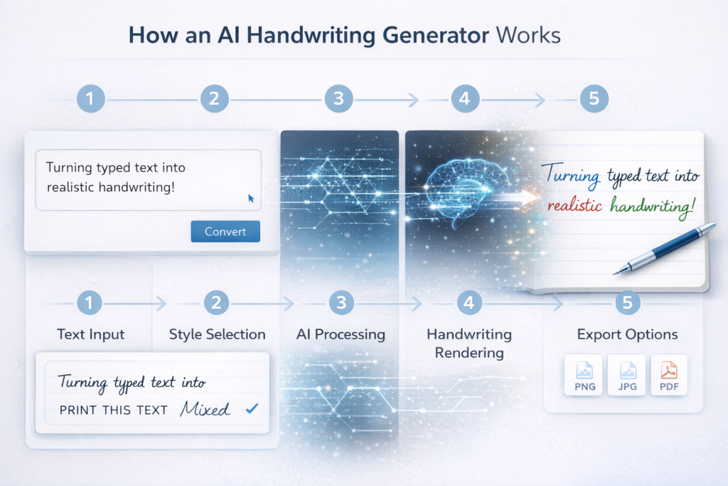 How an AI Handwriting Generator Works