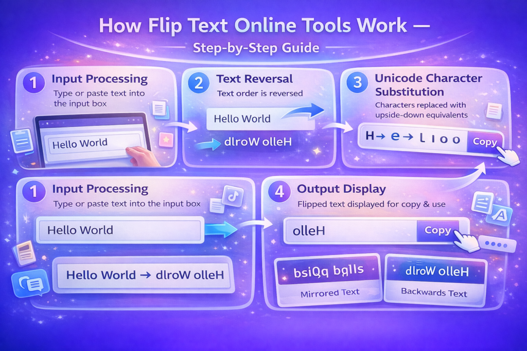 How the Flip Text Online Tool Works