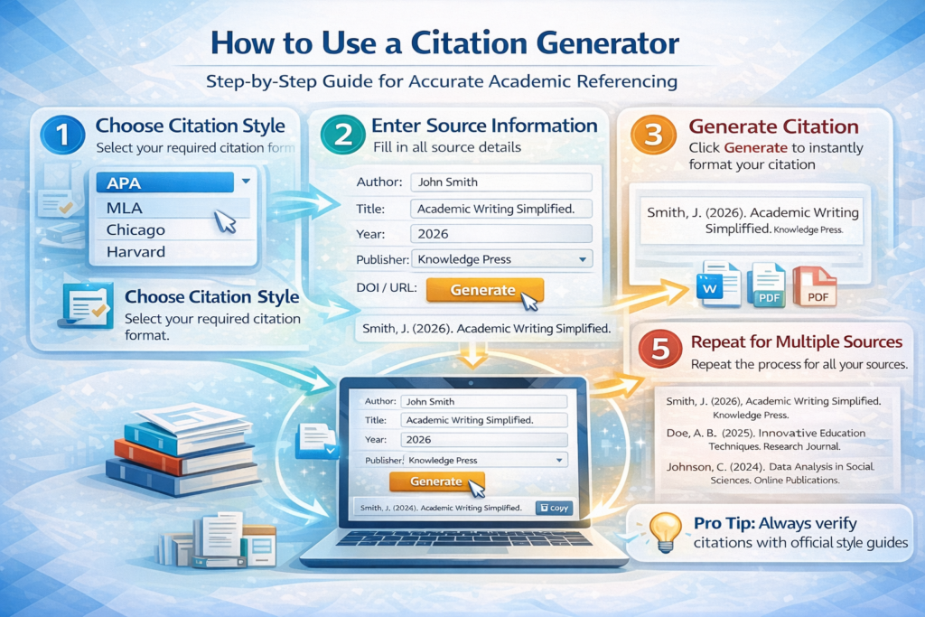 How to Use a Citation Generator (Step-by-Step)