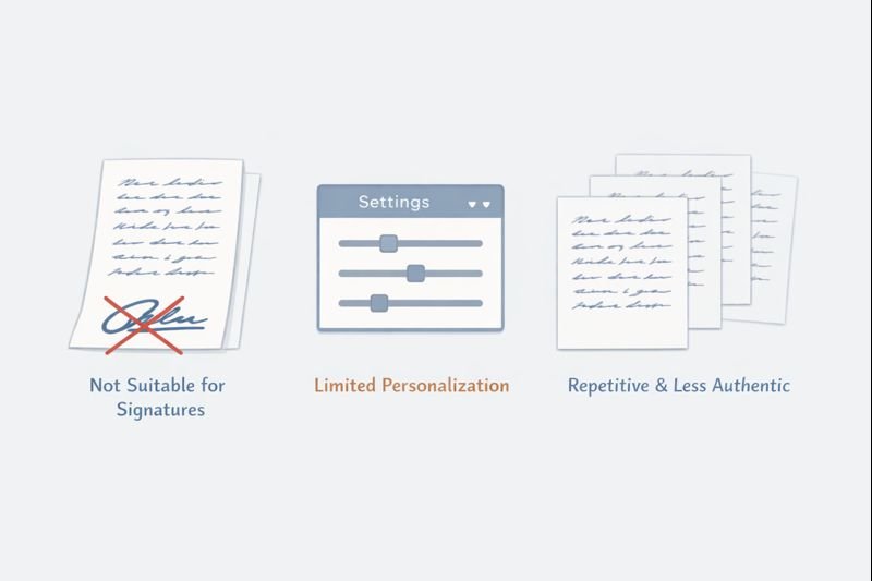 Limitations of Online Handwriting Generators