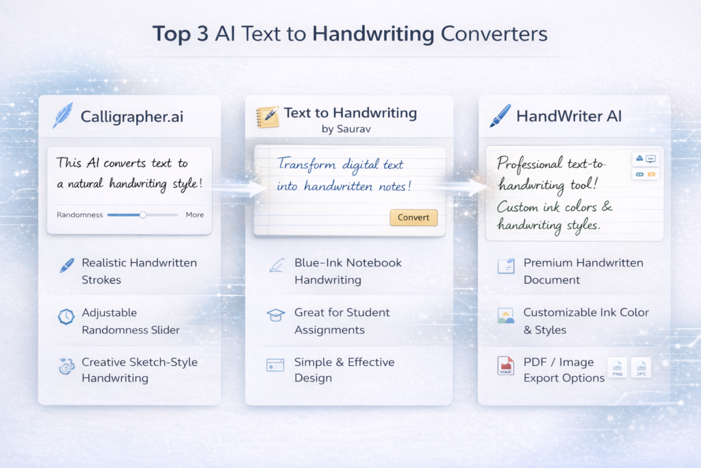 Top 3 Best Text to Handwriting Converters Online (2026)