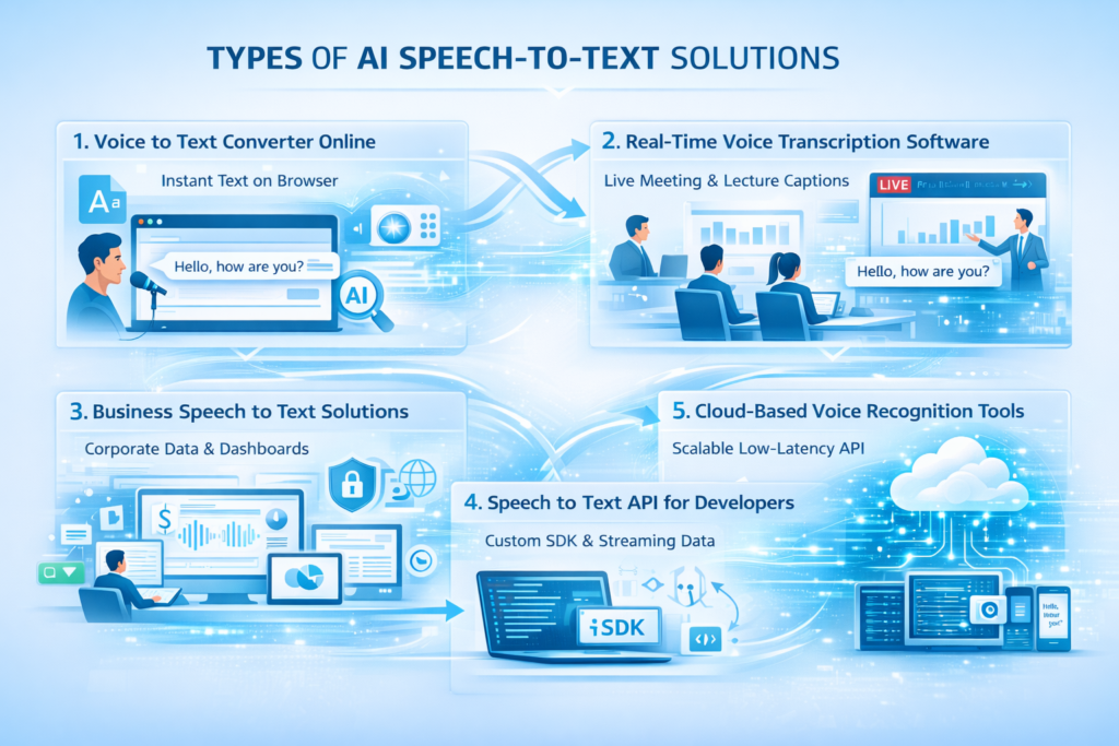 Types of Speech to Text Solutions