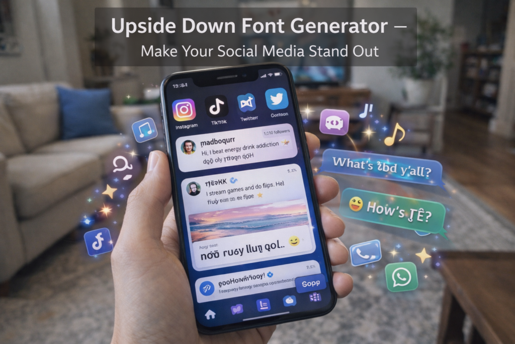 Upside Down Font Generator for Social Media