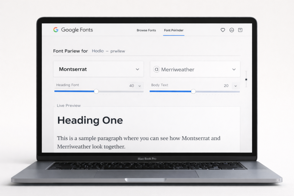 What Is a Google Fonts Pair Finder Tool?