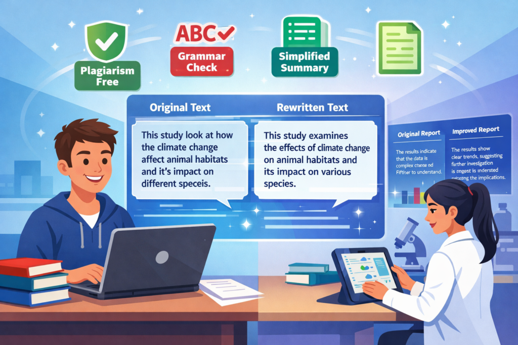 AI Paragraph Rewriting for Academic Work