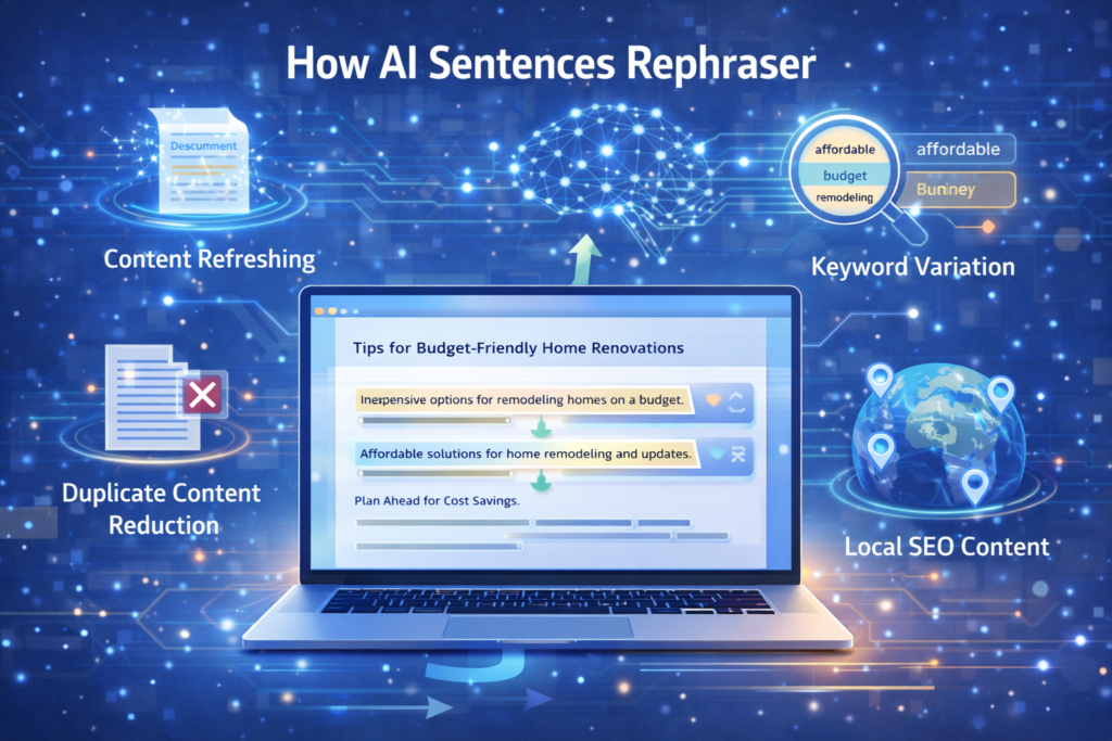Online Sentence Paraphraser for SEO