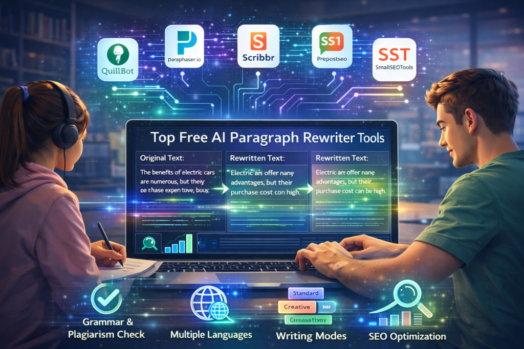Top Free AI Paragraph Rewriter Tools